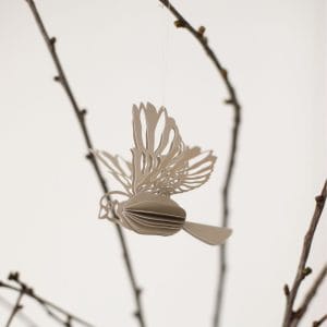 Paper bird decoration hanging Sand Cooee Design
