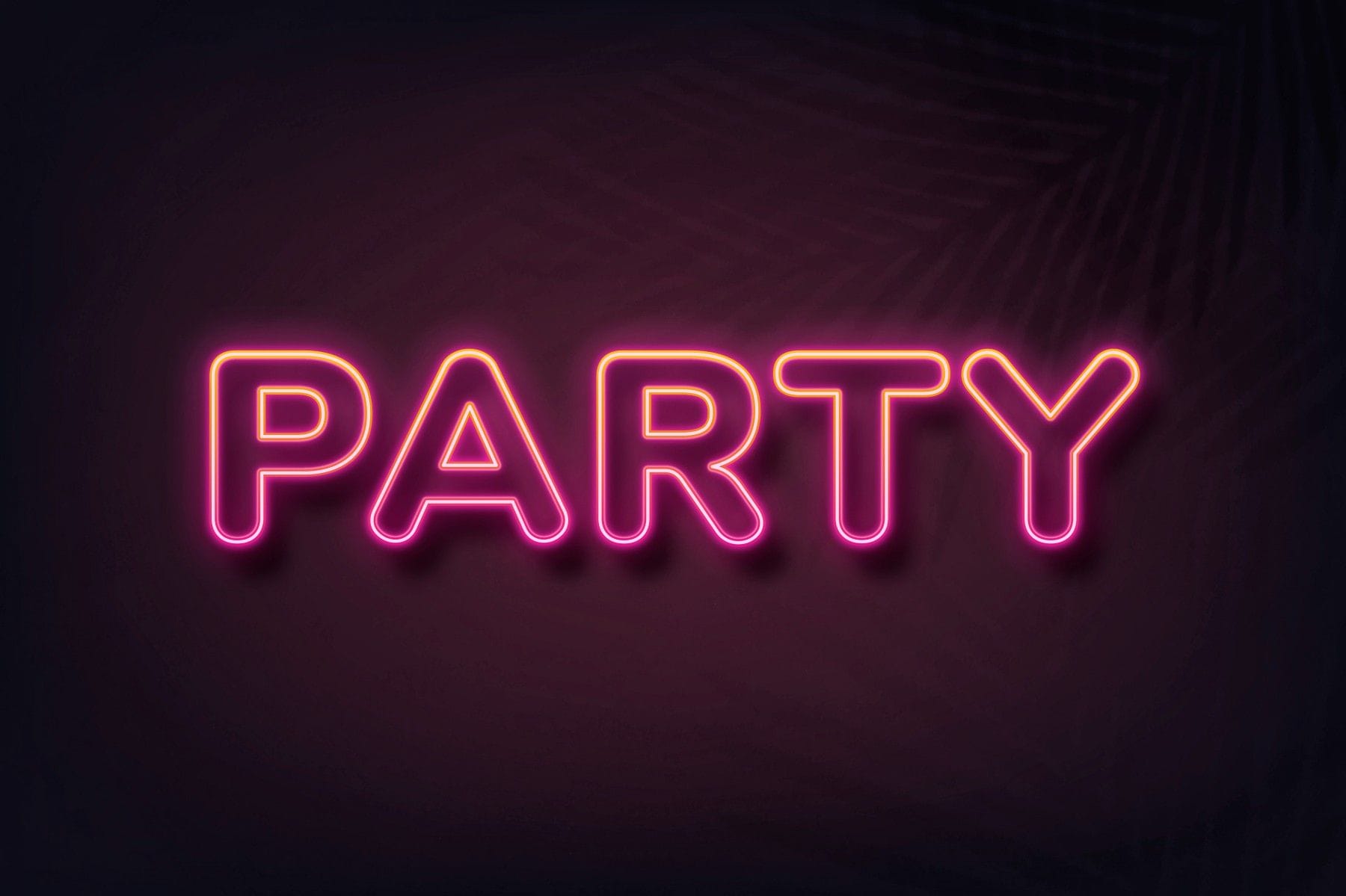 graffiti party party neon style typography black background