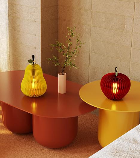 customizable options fruit honeycomb paper lamp