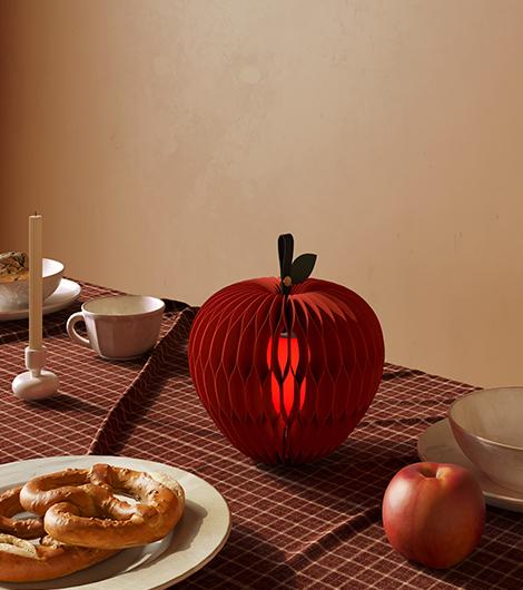 Apple Honeycomb Paper Table Lamp