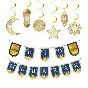 MR019 Eid Mubarak Spiral Banner Ramadan Home Decor yythkg 2