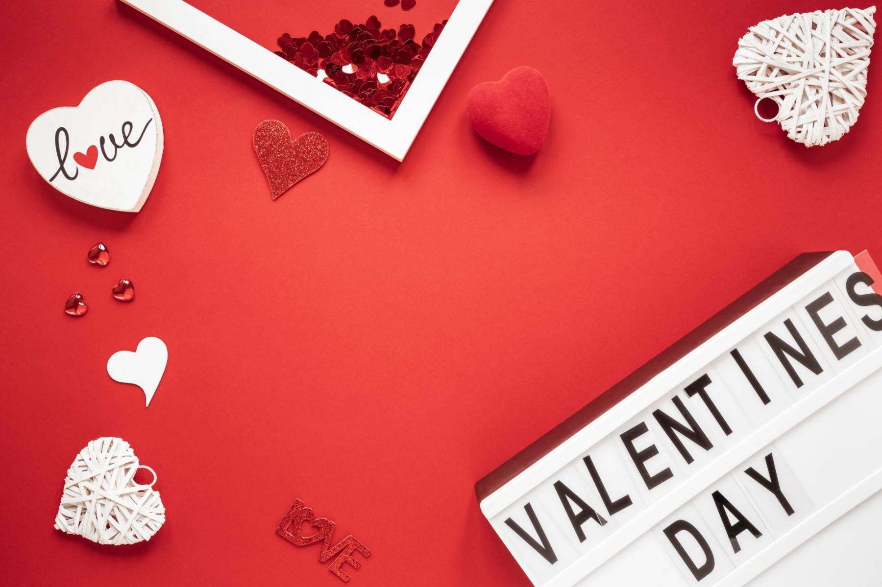 beautiful valentine s day concept with copy space