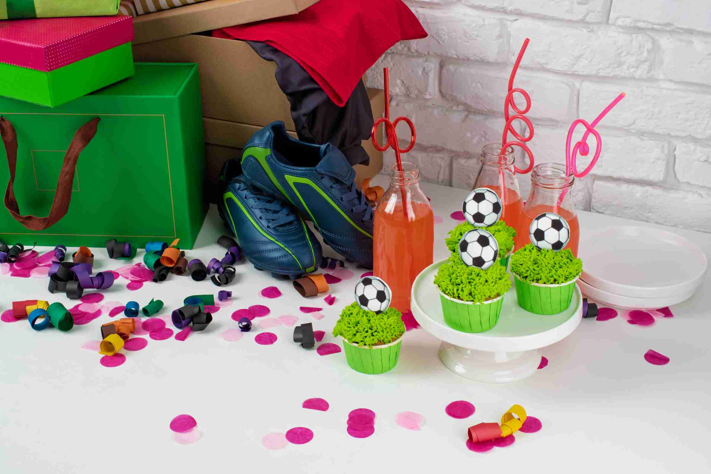 still life soccer fan birthday theme party