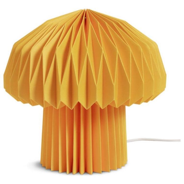 Habitat Origami Mushroom Paper Table Lamp - Yellow 3