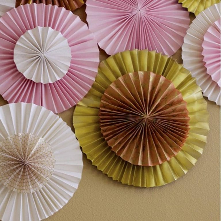 Paper Fan and Paper Rosette DIY (3)