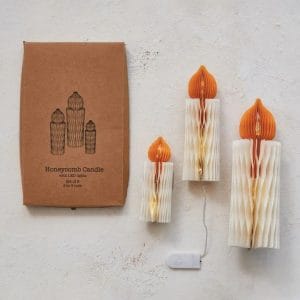 Paper Folding Honeycomb Candles With LED Lights