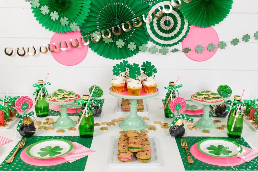 Pink & Green St. Patrick's Day Party Ideas