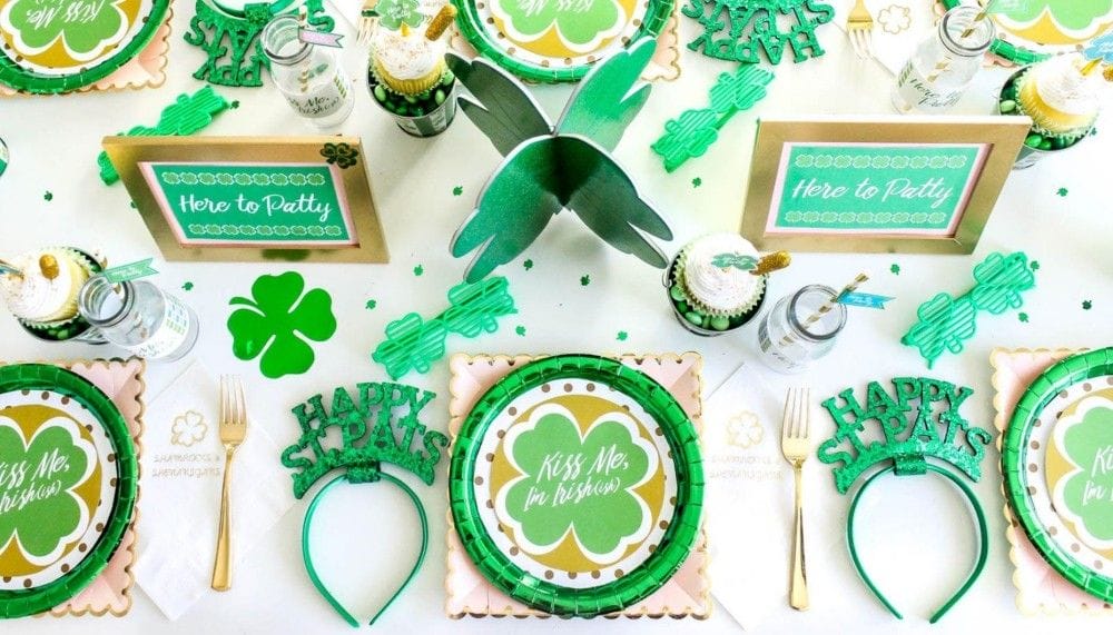 St. Patrick's Day Picks Green Table Decorations