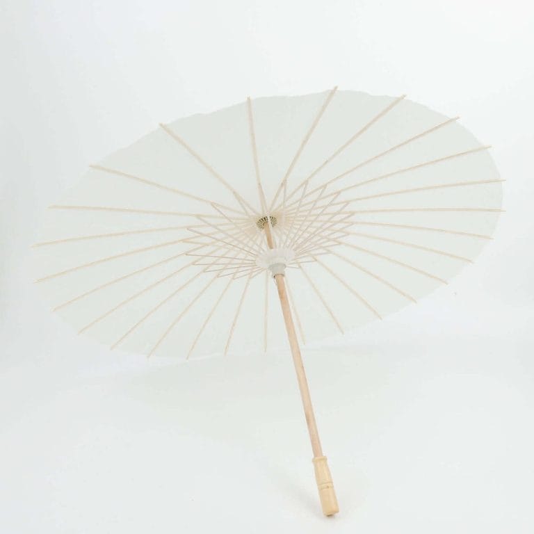 White 32 Inch Parasol Umbrellas Two Pack (1)