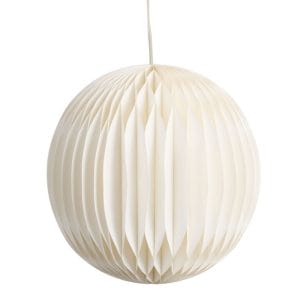 White Pleated Paper Globe Collapsible Hanging Lantern yyth