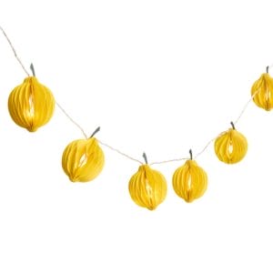 Yellow Honeycomb Paper Lemon 10 Bulb String Lights