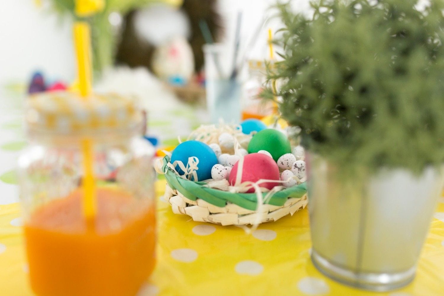 colorful arrangement holiday table