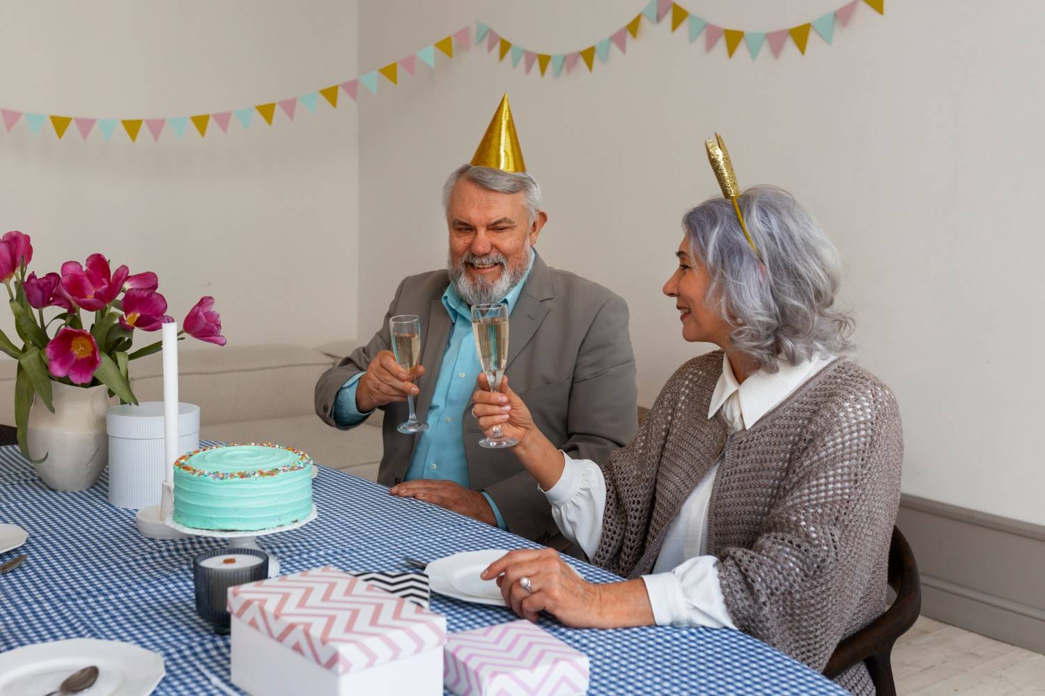 couple celebrating birthday