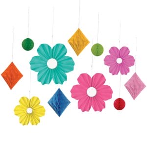 Flowers and Twinkles Dimensional Hanging Decorations for Teaching Supplies
