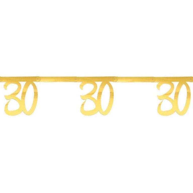 30th Birthday Gold Bunting