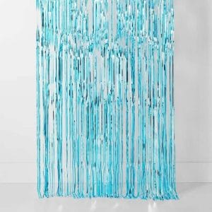 Fringe Backdrop Teal Metallic Mix Fringe Backdrop Décor Factory