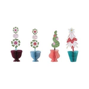 Printed Honeycomb Topiary Set Professional Holiday Display by Top Tier Supplier