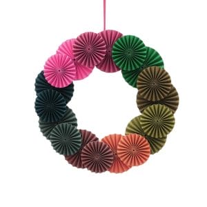 Multicolor Christmas Paper Wreath Certified Quality Seasonal Supplies for Trade