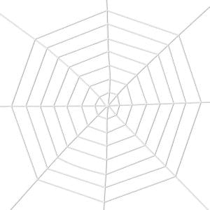 Mega White Spider Web with 3 Spiders Outdoor Halloween Decor Wholesale