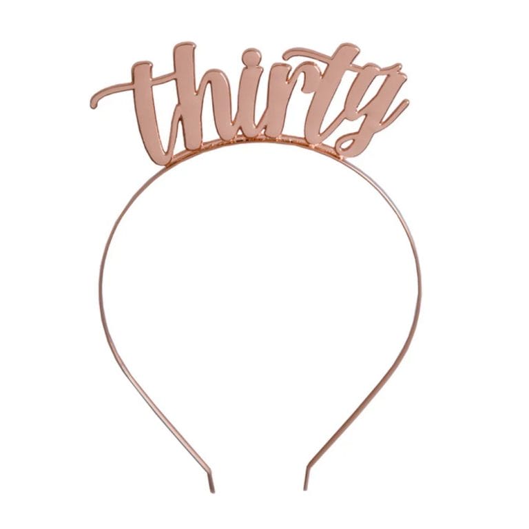 _Thirty_ Metal Headband - Rose Gold