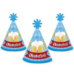 Mini Cone Beer Festival Hats – 8Pc Personalized Oktoberfest Set