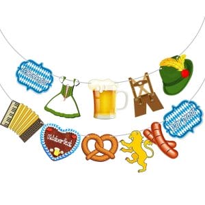 Bavarian Oktoberfest Flag Banner Custom Garland Party Supply Bulk