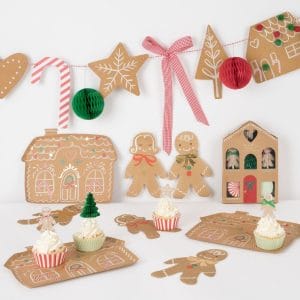 Gingerbread Garland Custom Festive Decor for Retail OEM Christmas Sets