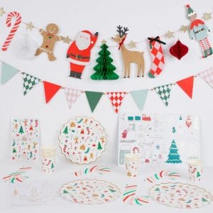 Jolly Kids Table Set Branded Holiday Tableware Kit for Wholesale Events
