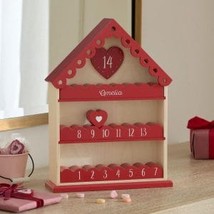 3D Light-Up Valentine Countdown Calendar – Custom Wooden Display OEM