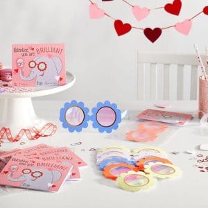 You Brighten My Day Valentine Cards – Set of 8 Classroom Gift Pack Bulk