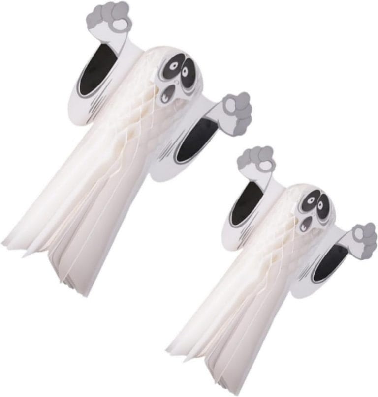 2Pcs Halloween Honeycomb Ghost Hanging Ornaments for Party Decoration Durable Paper Party Props for Use for Cafes Bars and Homes (1)