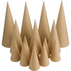 Custom Paper Mache Craft Cones 6pcs DIY Christmas Tree Ornaments Bulk Manufacturer