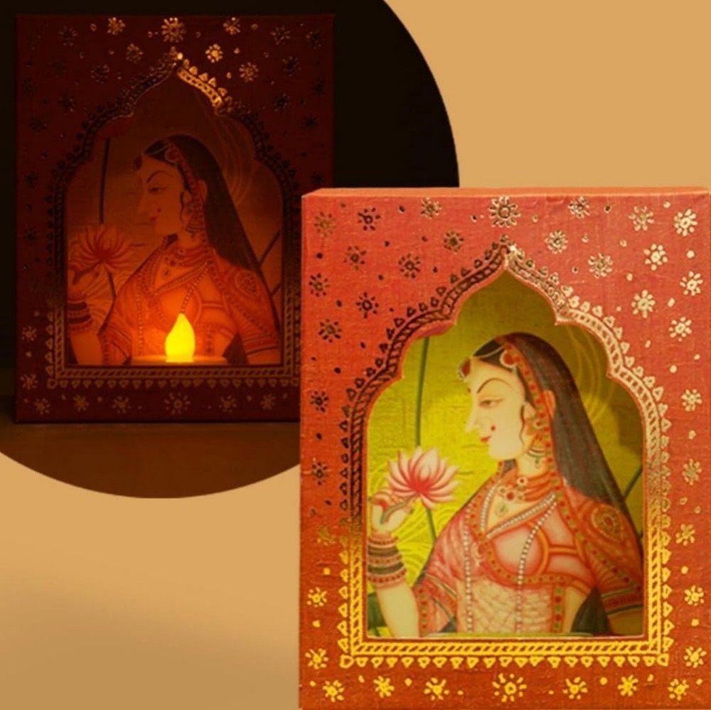 Island Rangoli Paper Deep Dwar (Pack Of 6) _ Home Decor _ Diwali Decoration_ Festive Decor _ Wall Decor _ Traditional Jharokha Box _ Diy Craft _ 18L x 7W cm (1)