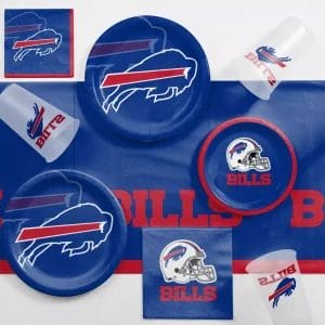 Buffalo Bills Party Supply Kit for 8 Personalized Tailgate Decor Bulk
