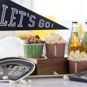 Football Jumbo Baking Cups Custom Made Food Containers for Game Day