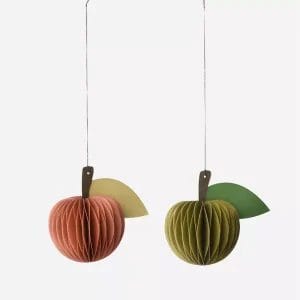 Honeycomb Apples Ivy Set of 2 Custom Made Paper Decor for Bulk Supply
