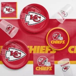 Kansas City Chiefs Party Kit for 8 Private Label Game Day Tableware