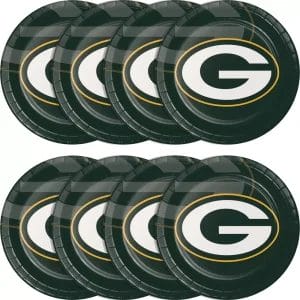 Green Bay Packers Plate and Napkin Kit Branded NFL Tableware Bulk Set