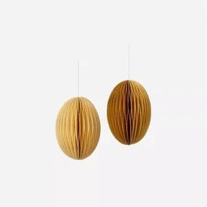 Small Easter Egg Paper Decor with Straw Custom Made Holiday Craft Supply