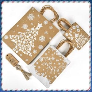 Personalized 24 Pack Presence Kraft Paper Gift Bags Manufacturer