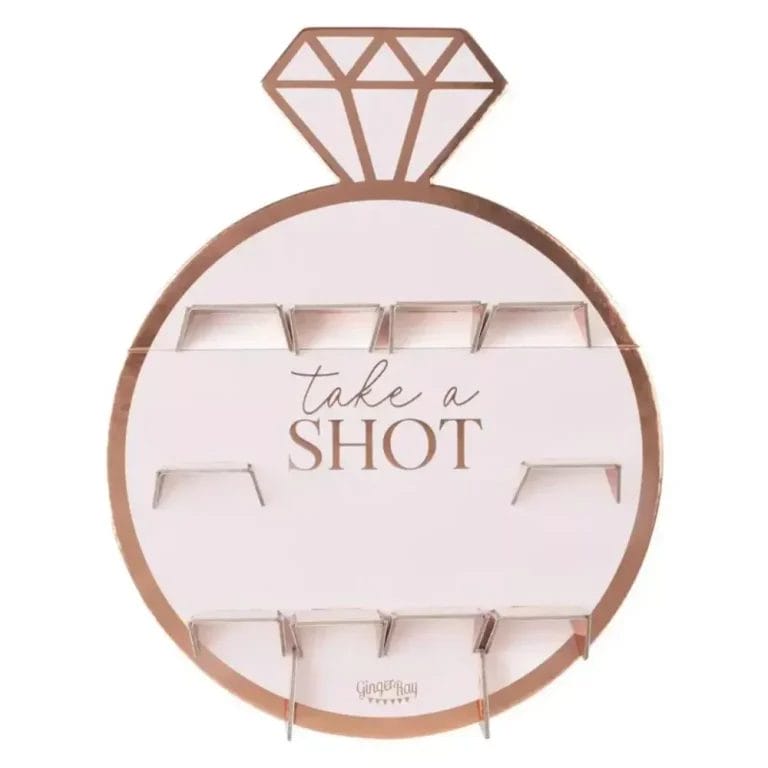 Blush Hen Rose Gold Ring Shot Wall Hen Party (2)