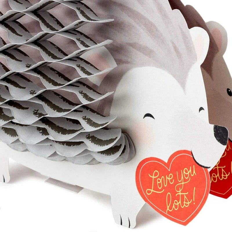 Honeycomb Hedgehog — Hallmark Paper Wonder Pop Up Valentines Day Card (1)