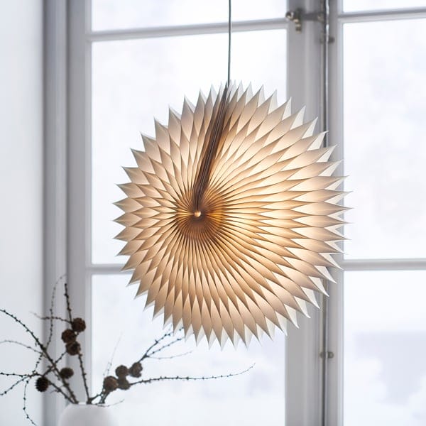 Paper Lamp shade 3D shapes white