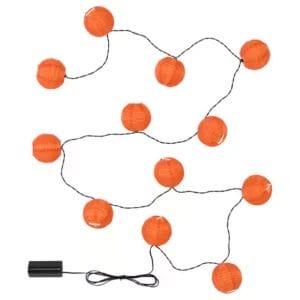 Custom Made LED String Light with 12 Bulbs Outdoor Battery Operated Orange