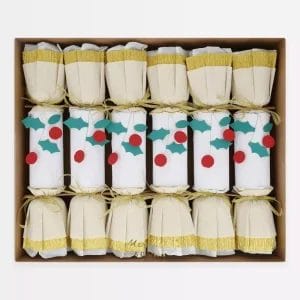 Holly Berry and Gold Crackers Leading Expert Party Supplies