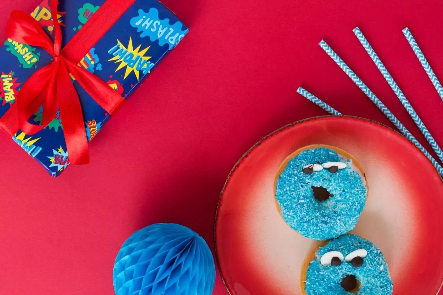 paper honeycomb birthday donut party favors