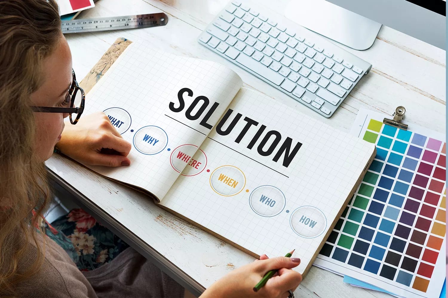 Design meeting with architectural model