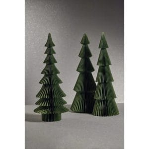 24 Paper Decorative Alpina Trees Set of 2 Light Green 5