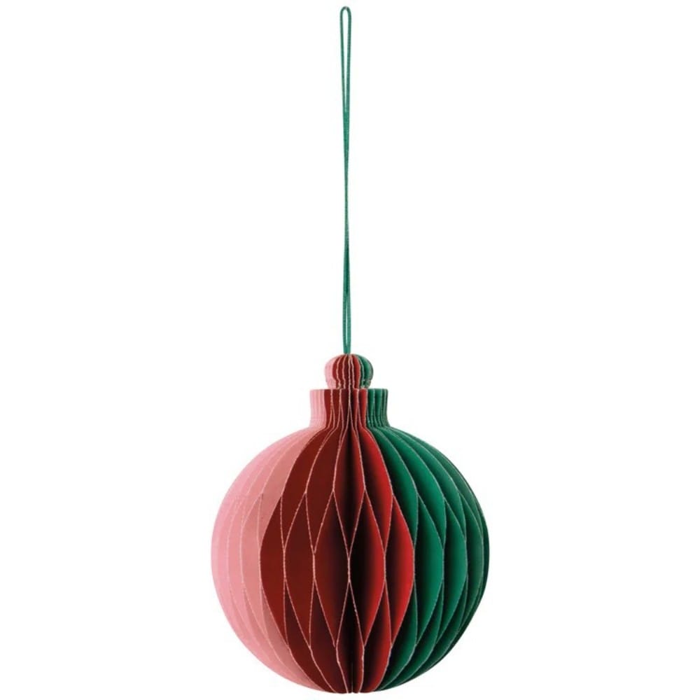 Globe Honeycomb Paper Christmas Tree Ornament