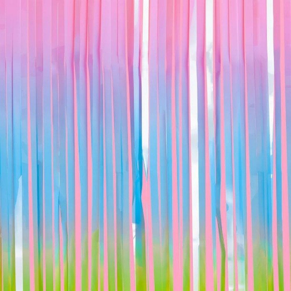 Pastel Party Curtain - rainbow foil curtain (2)